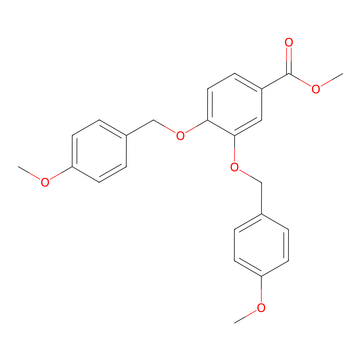 Methyl 3,4-bis[(4-methoxyphenyl)methoxy]benzoate molecular structure, CAS 784212-28-8