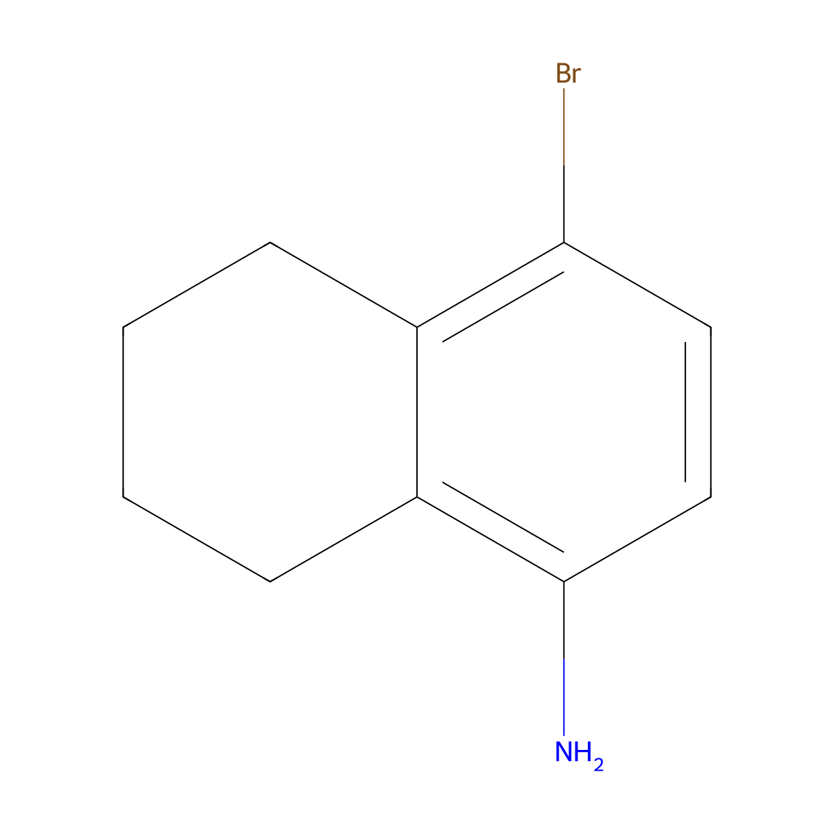 4-Bromo-5,6,7,8-tetrahydronaphthalen-1-amine molecular structure, CAS 78422-57-8