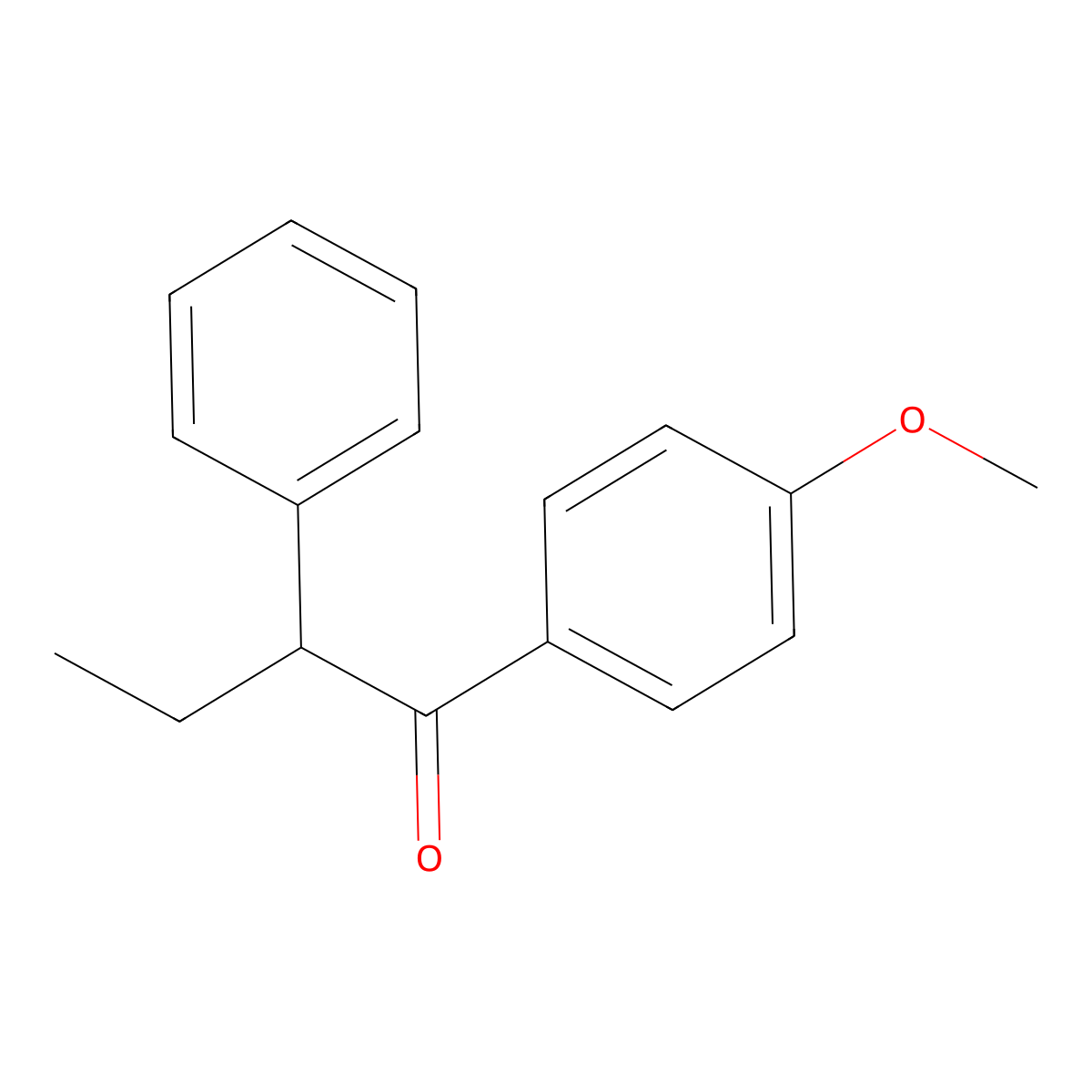 1-(4-Methoxyphenyl)-2-phenylbutan-1-one molecular structure, CAS 78423-10-6