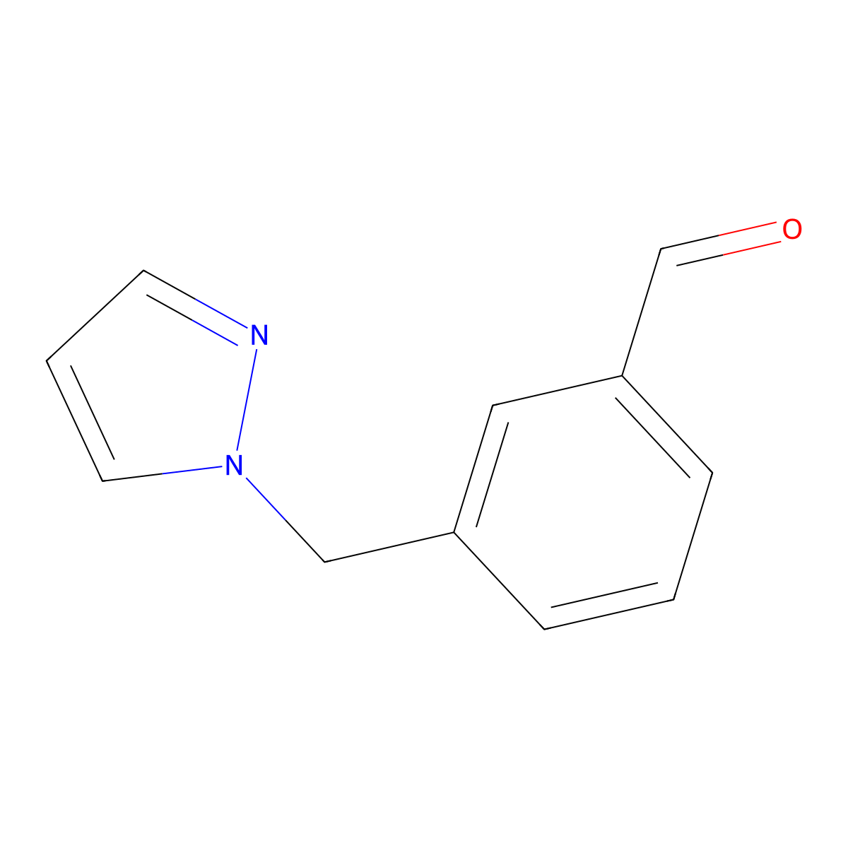 3-(1H-pyrazol-1-ylmethyl)benzaldehyde molecular structure, CAS 78425-11-3