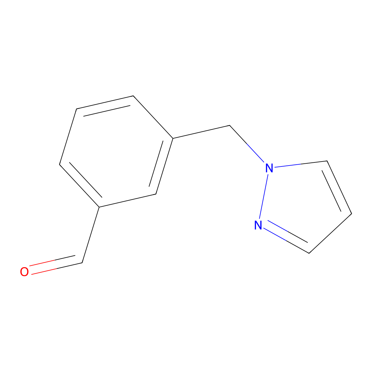 3-(1H-pyrazol-1-ylmethyl)benzaldehyde molecular structure, CAS 78425-11-3