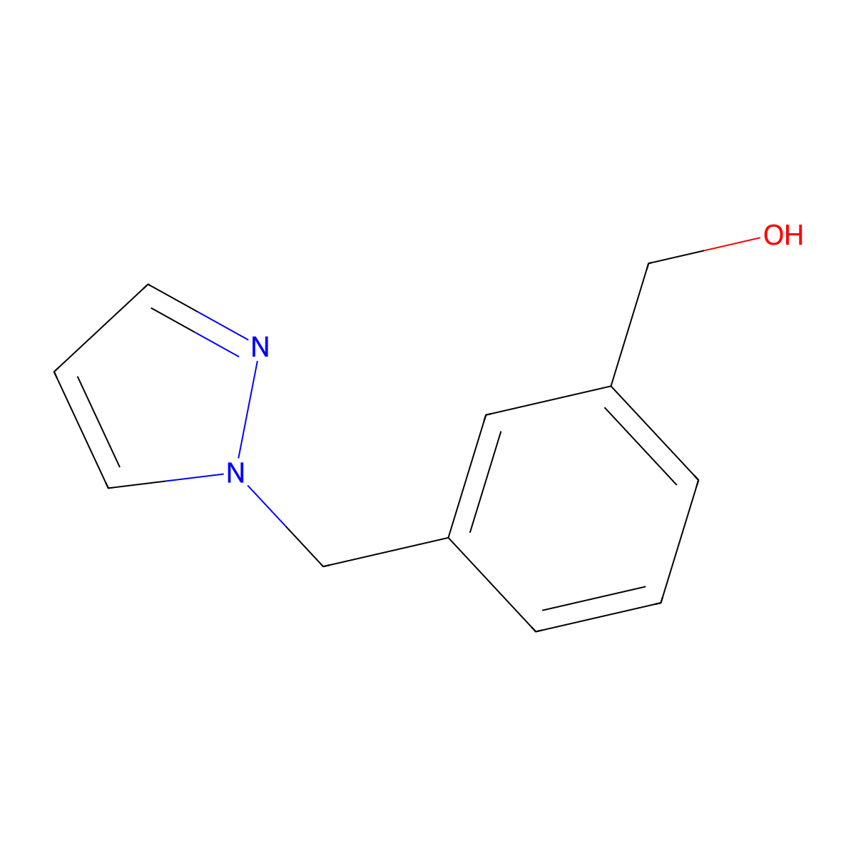 [3-(1H-pyrazol-1-ylmethyl)phenyl]methanol molecular structure, CAS 78425-12-4