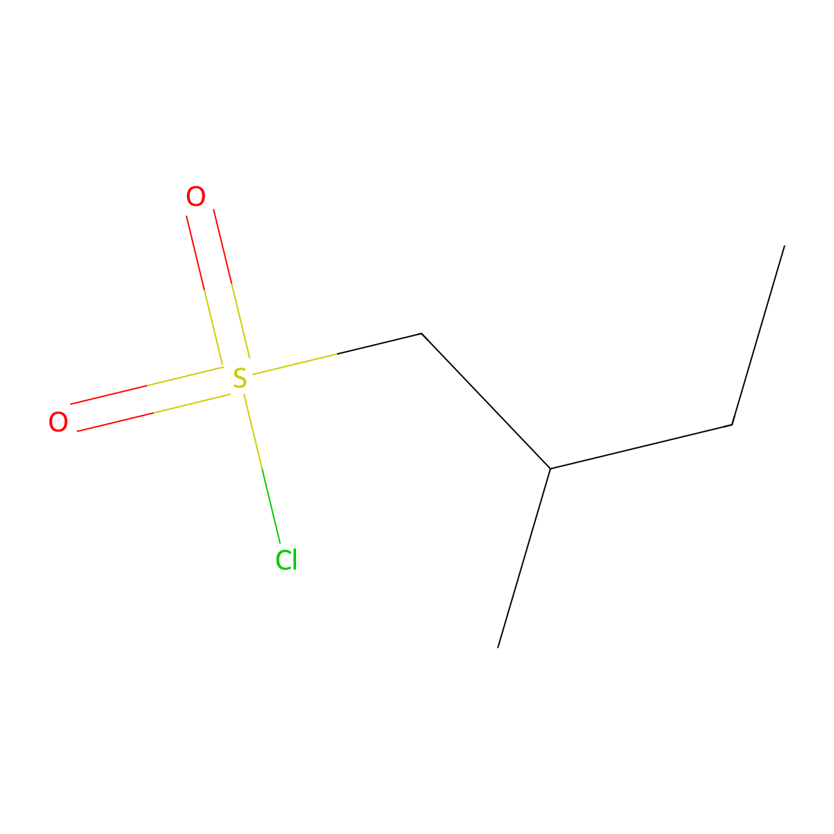 2-Methylbutane-1-sulfonyl chloride molecular structure, CAS 78429-86-4