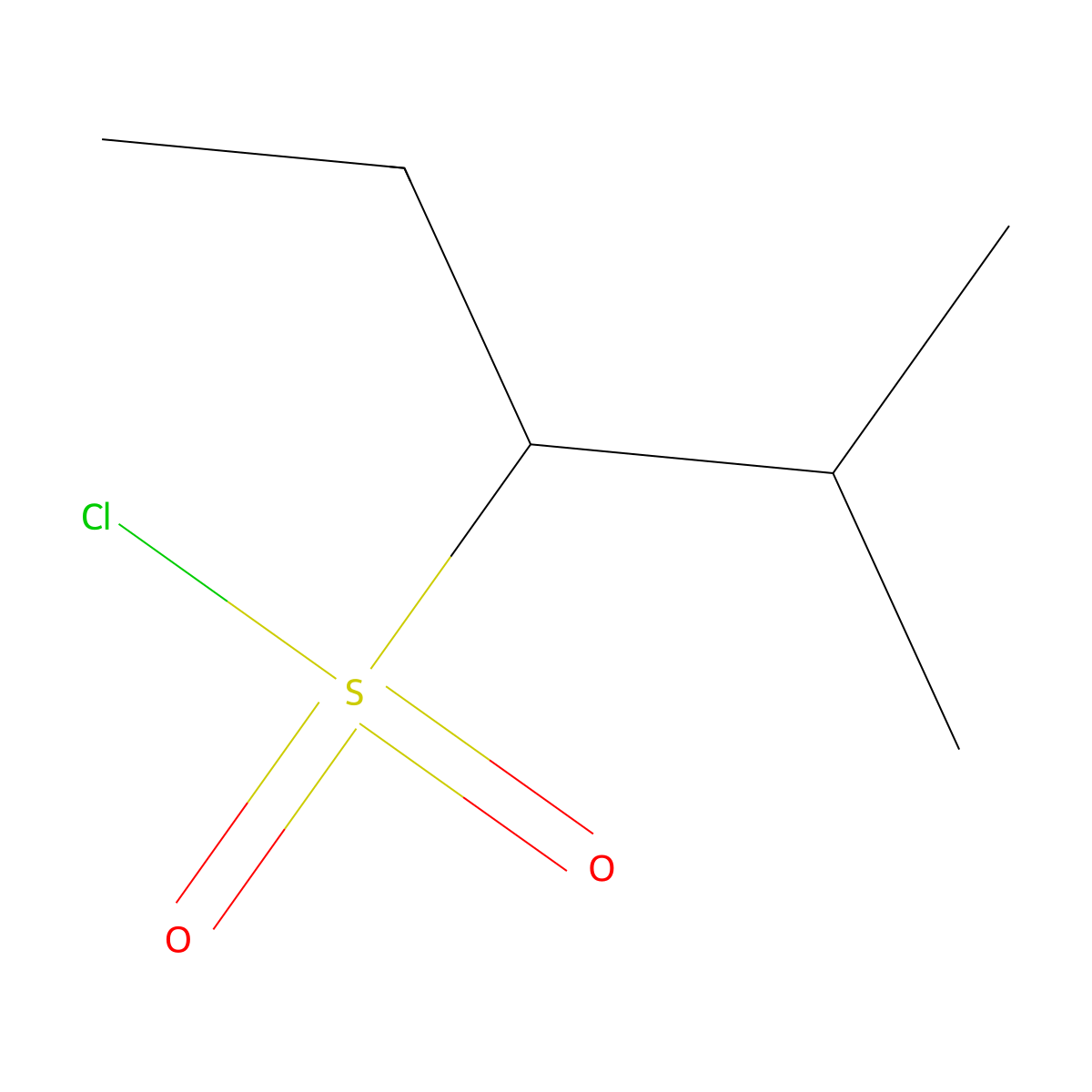 2-Methylpentane-3-sulfonyl chloride molecular structure, CAS 78429-89-7