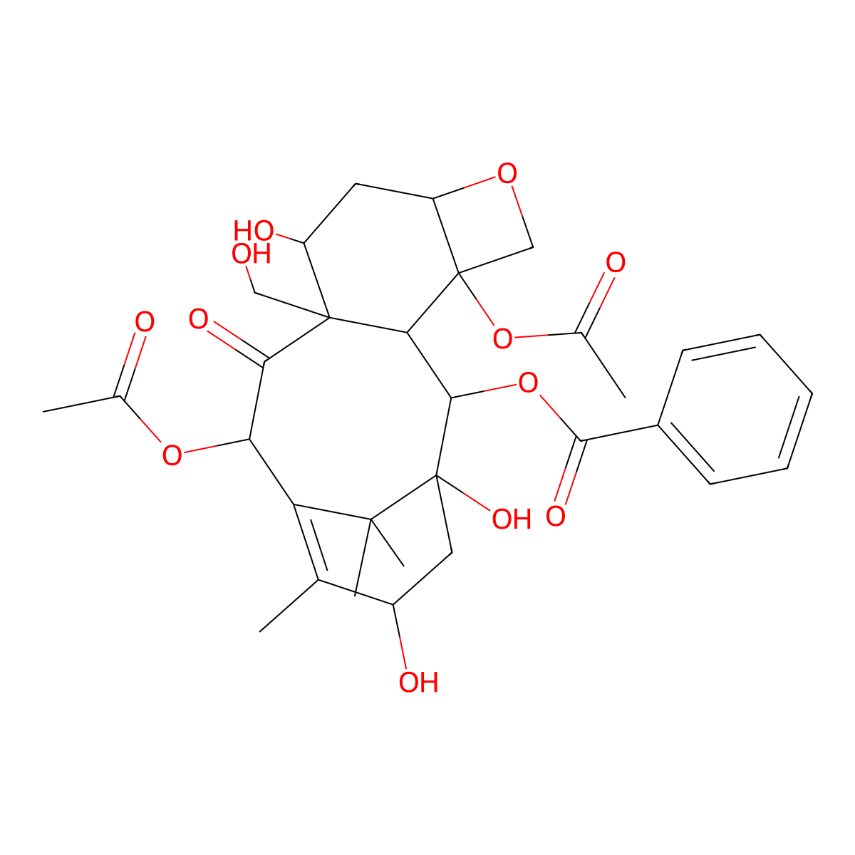 19-hydroxybaccatin III molecular structure, CAS 78432-78-7