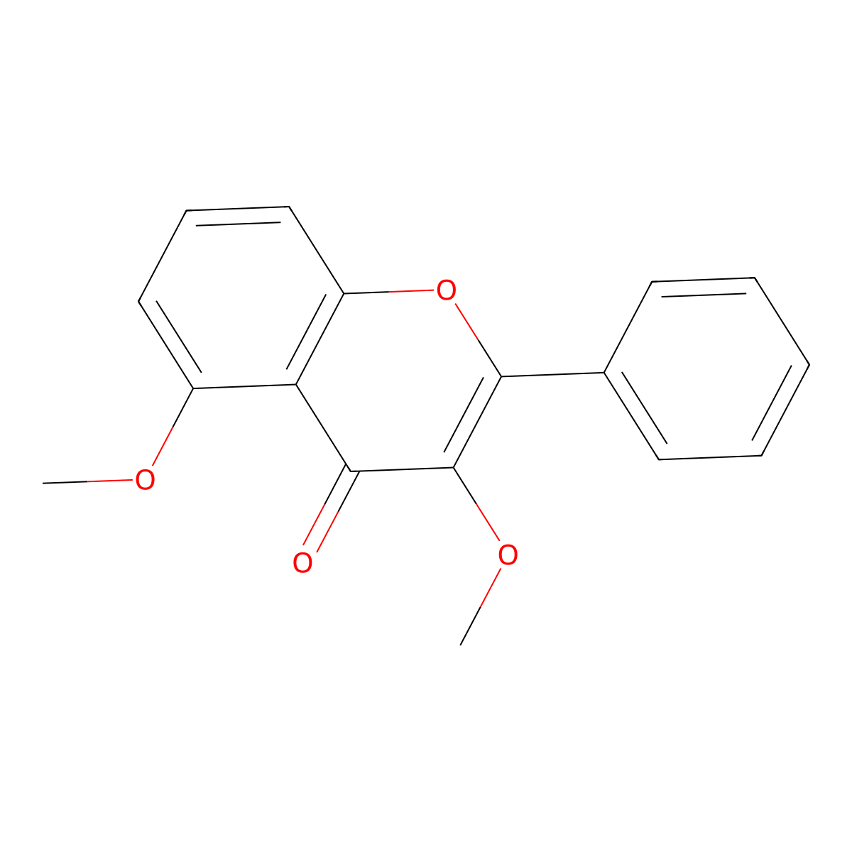 3,5-Dimethoxy-2-phenyl-4H-1-benzopyran-4-one molecular structure, CAS 78433-52-0