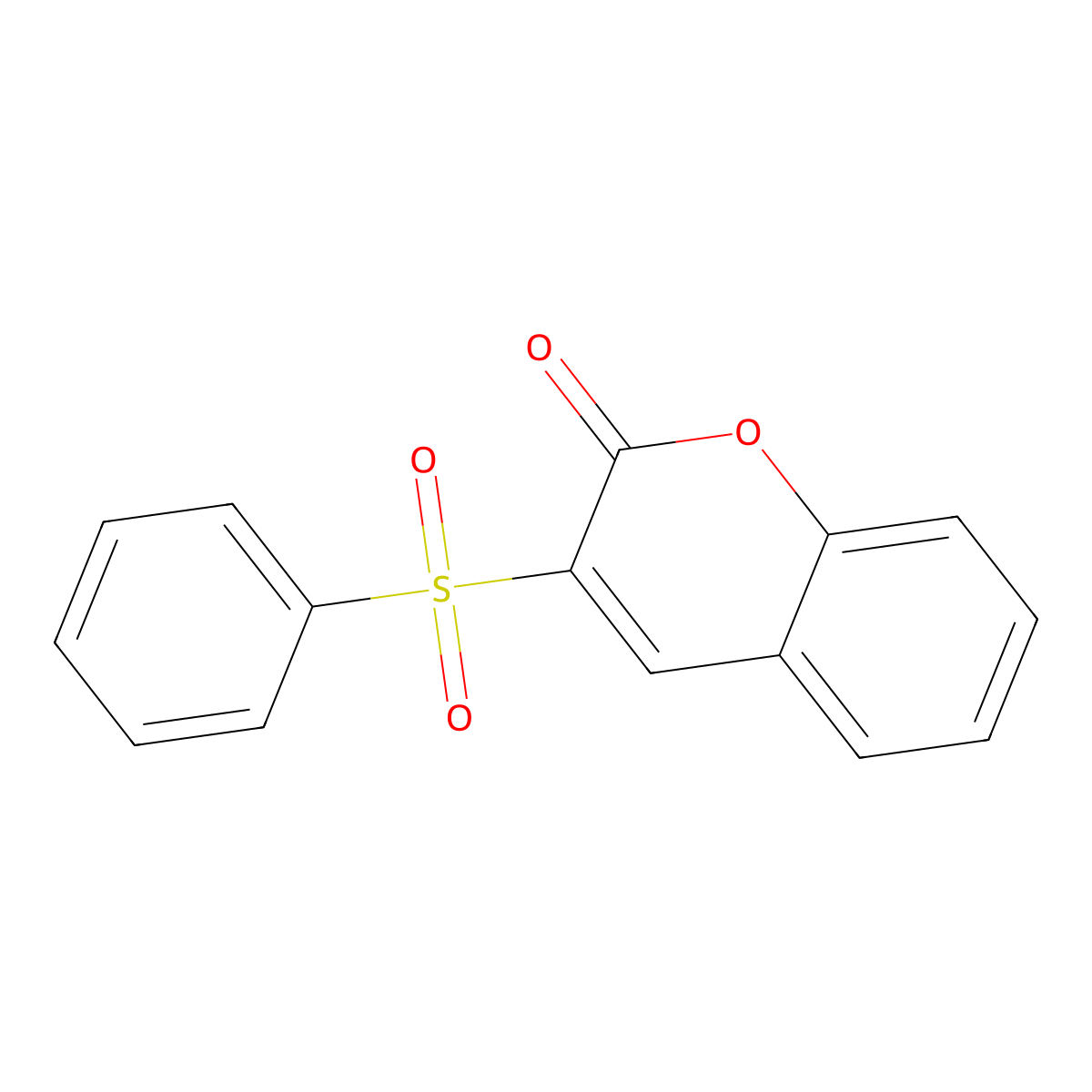 3-(phenylsulfonyl)-2H-chromen-2-one molecular structure, CAS 78440-45-6