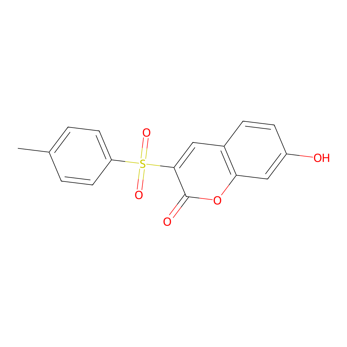 7-hydroxy-3-[(4-methylphenyl)sulfonyl]-2H-chromen-2-one molecular structure, CAS 78440-50-3