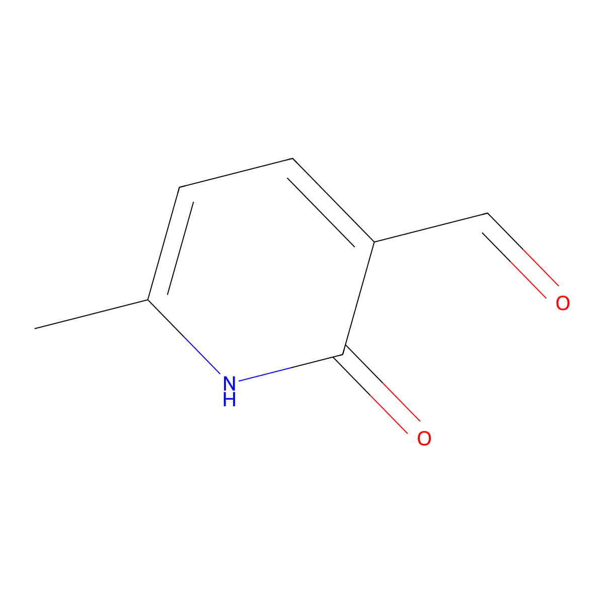 2-Hydroxy-6-methylpyridine-3-carbaldehyde molecular structure, CAS 78440-89-8