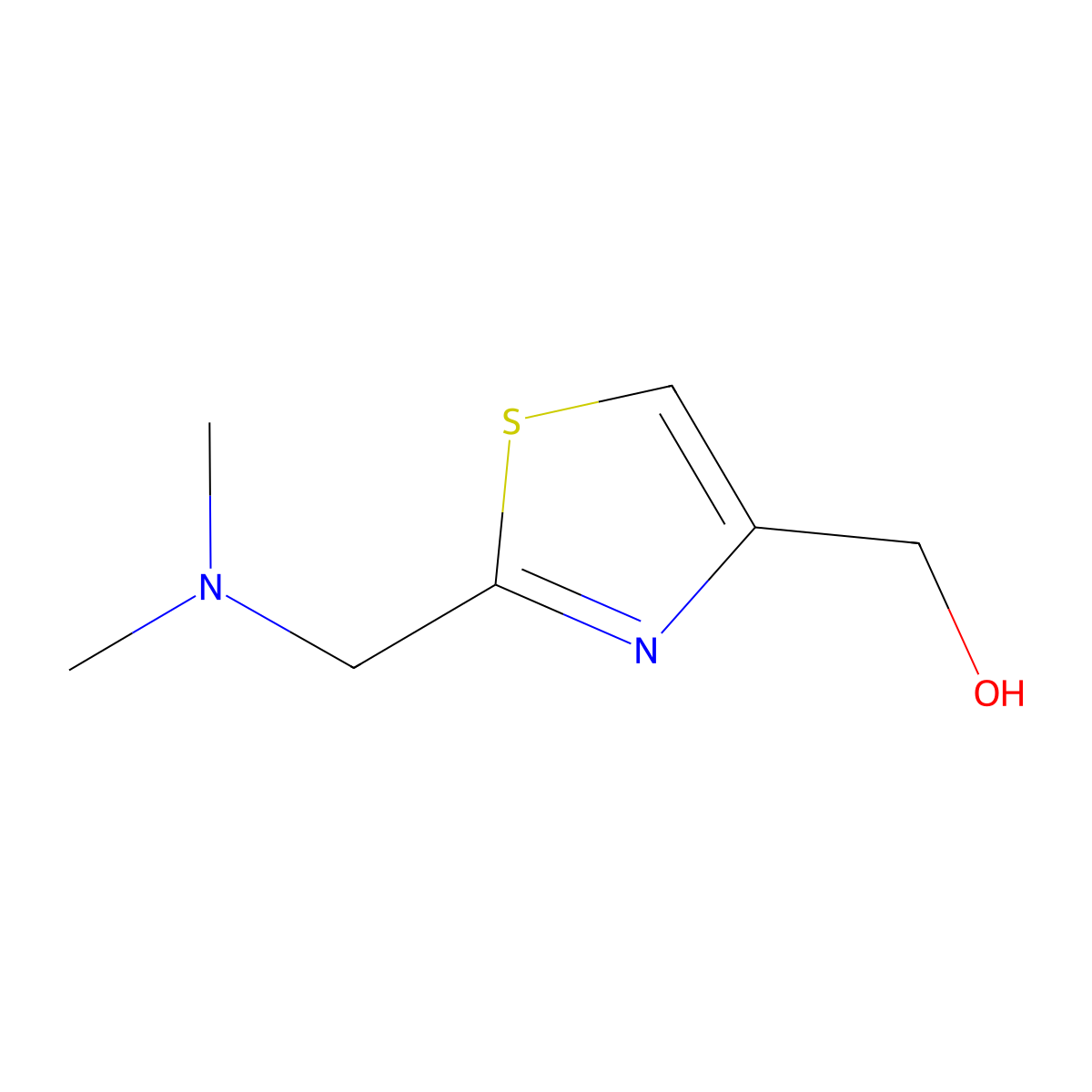 (2-((Dimethylamino)methyl)thiazol-4-yl)methanol molecular structure, CAS 78441-69-7
