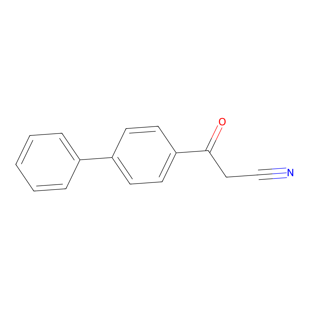 4-Phenylbenzoylacetonitrile molecular structure, CAS 78443-35-3