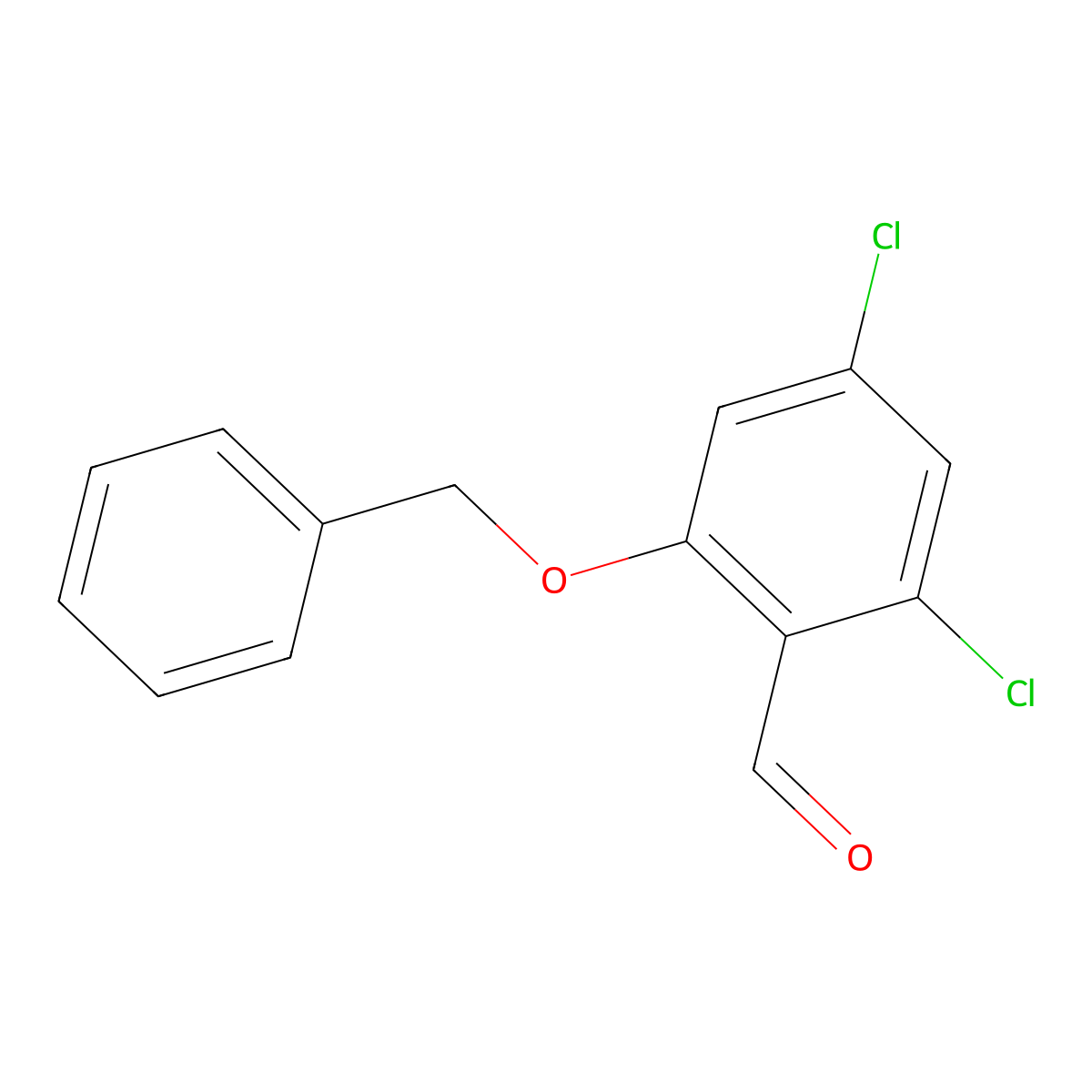 2,4-Dichloro-6-phenylmethoxybenzaldehyde molecular structure, CAS 78443-73-9