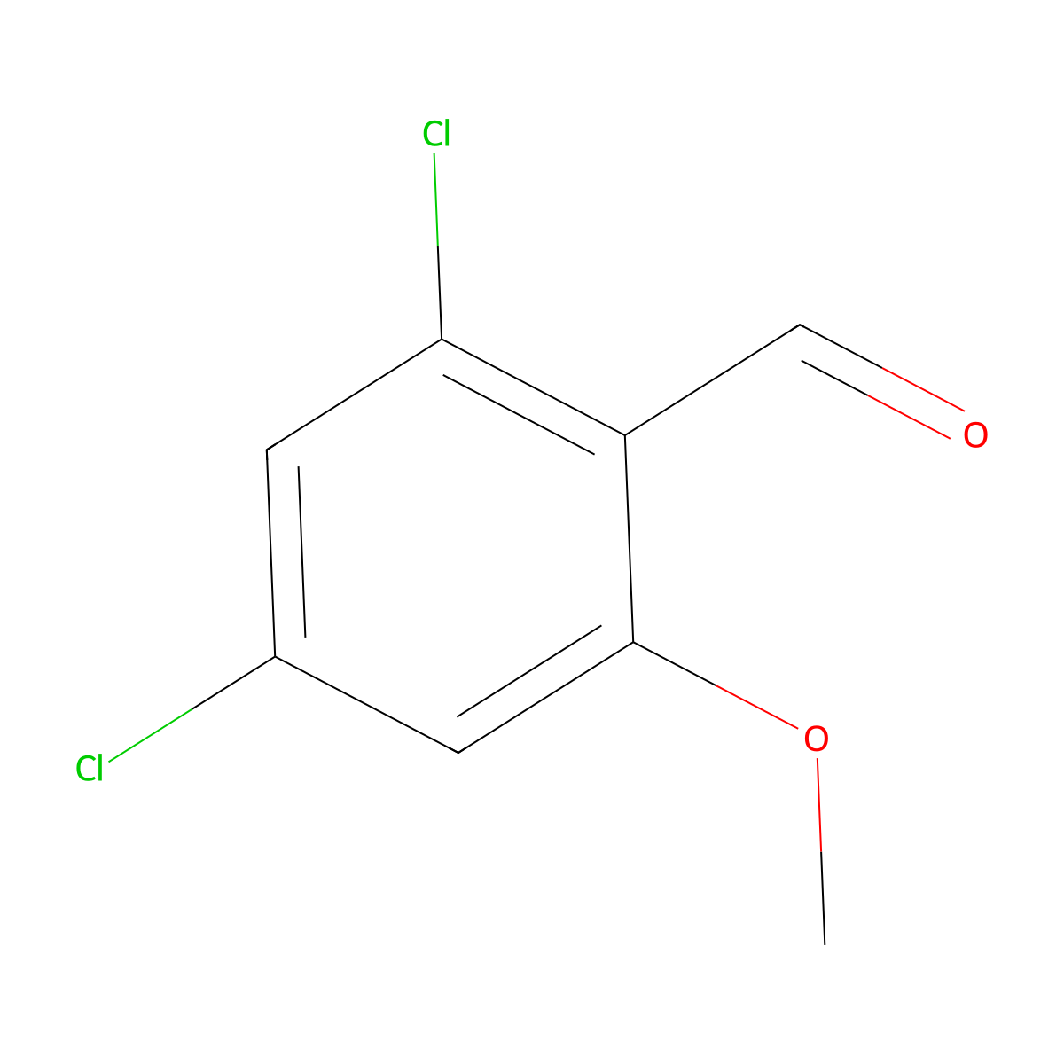 2,4-Dichloro-6-methoxybenzaldehyde molecular structure, CAS 78444-52-7