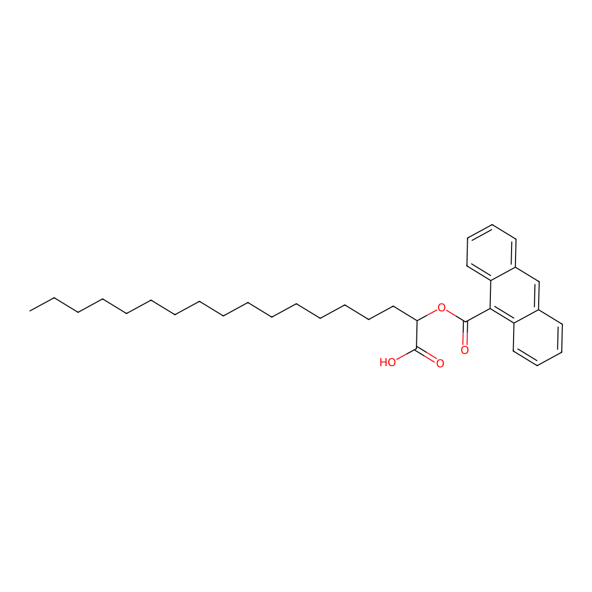 2-(9-Anthroyloxy)stearic acid molecular structure, CAS 78447-89-9