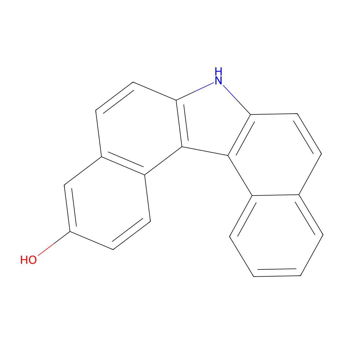3-Hydroxy-7H-dibenzo(c,g)carbazole molecular structure, CAS 78448-07-4