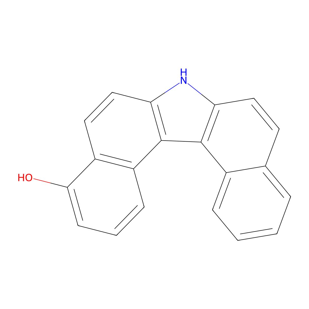 7H-Dibenzo(c,g)carbazol-4-ol molecular structure, CAS 78448-09-6