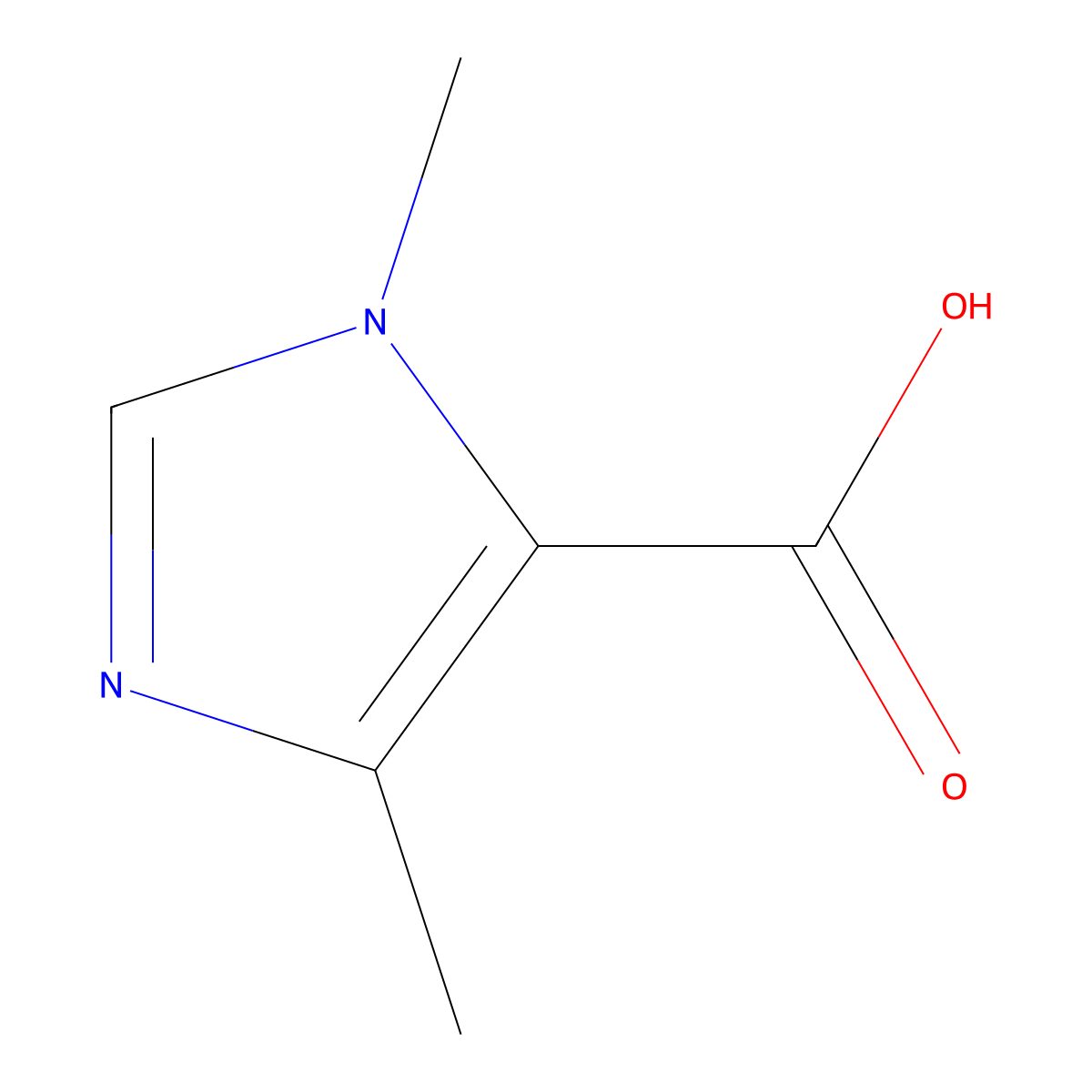 1,4-Dimethyl-1H-imidazole-5-carboxylic acid molecular structure, CAS 78449-67-9