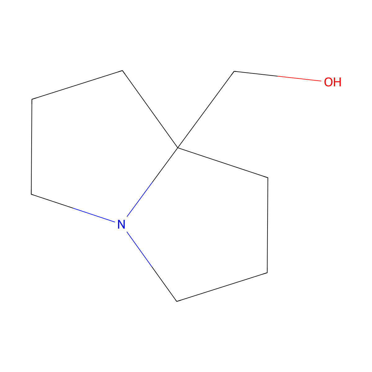 (hexahydro-1H-pyrrolizin-7a-yl)methanol molecular structure, CAS 78449-72-6