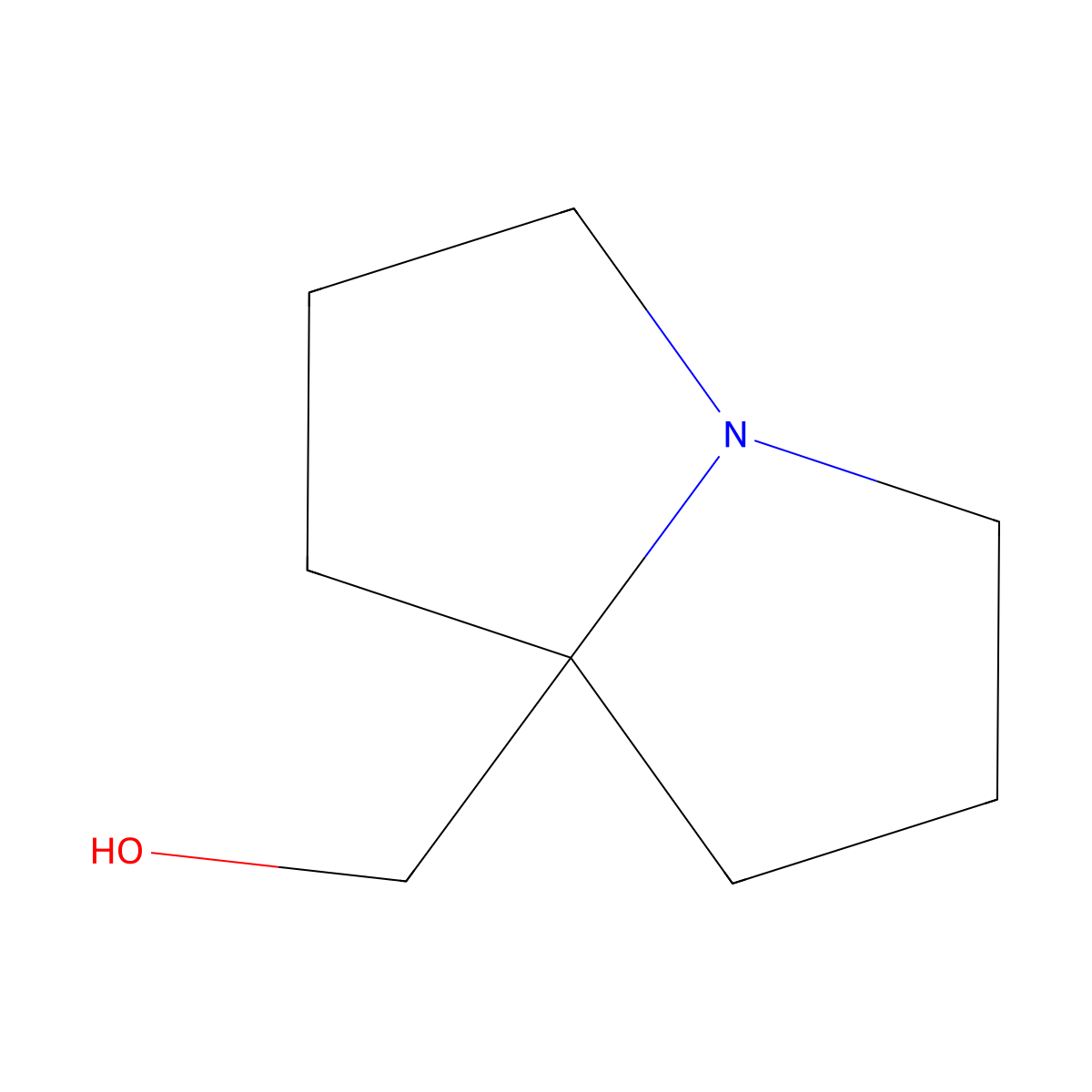 (hexahydro-1H-pyrrolizin-7a-yl)methanol molecular structure, CAS 78449-72-6