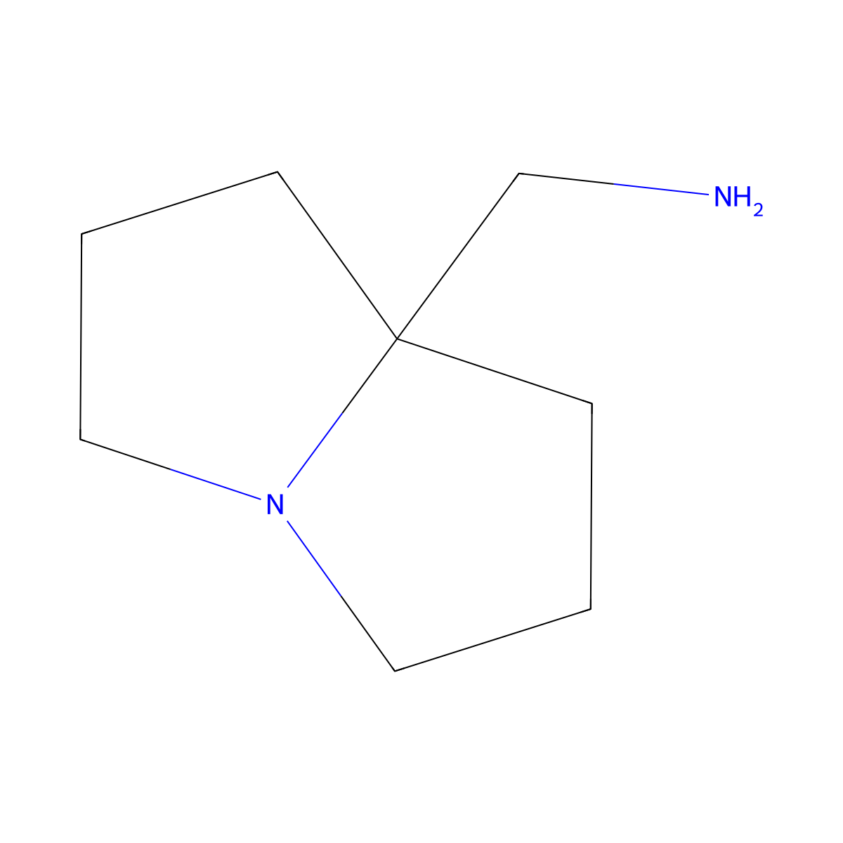 (Hexahydro-1H-pyrrolizin-7A-YL)methanamine molecular structure, CAS 78449-73-7