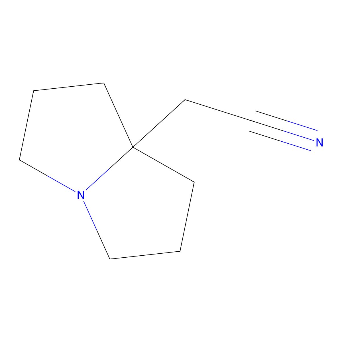 2-(Hexahydro-1H-pyrrolizin-7a-yl)acetonitrile molecular structure, CAS 78449-75-9
