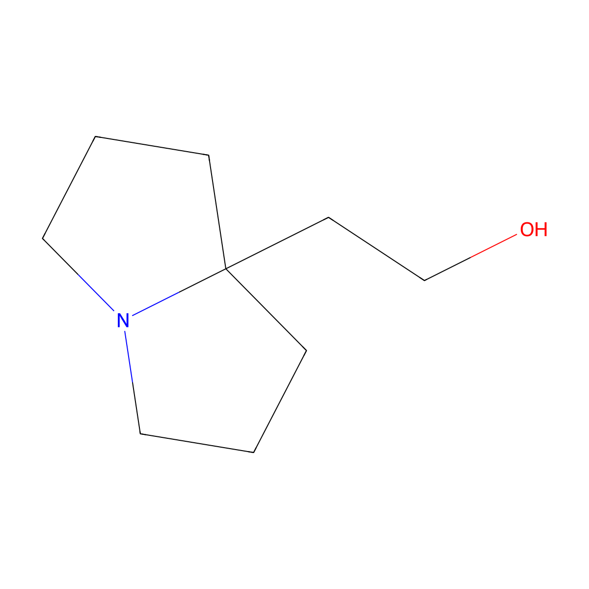 2-(Hexahydro-1H-pyrrolizin-7a-yl)ethanol molecular structure, CAS 78449-77-1