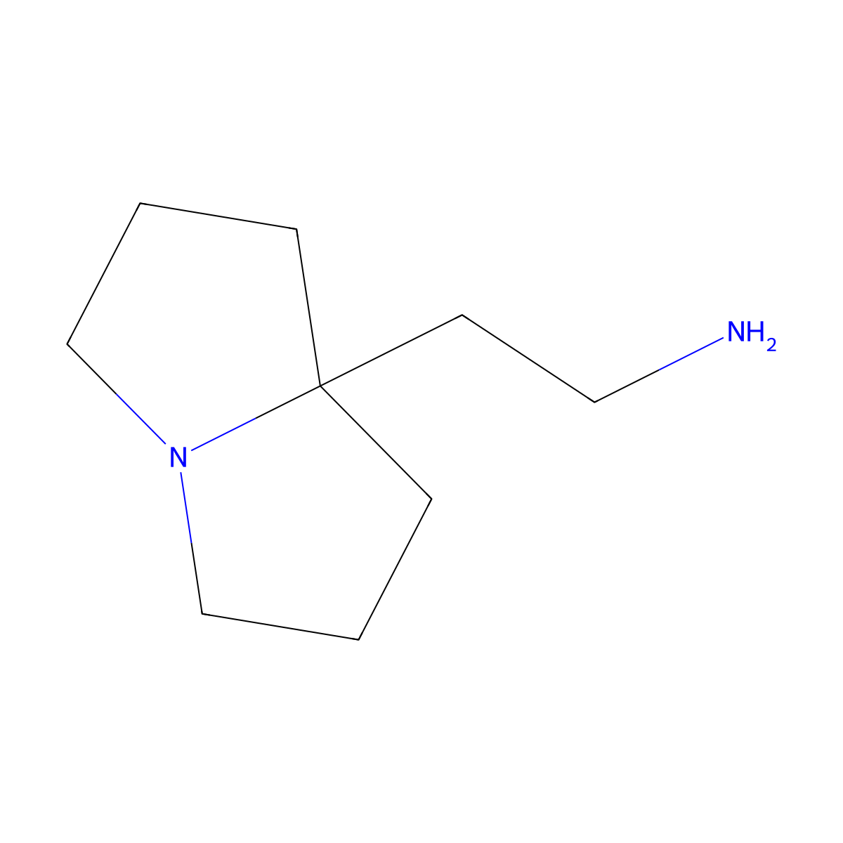 2-(Hexahydro-1H-pyrrolizin-7a-yl)ethanamine molecular structure, CAS 78449-78-2