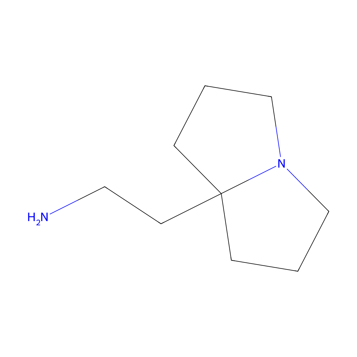 2-(Hexahydro-1H-pyrrolizin-7a-yl)ethanamine molecular structure, CAS 78449-78-2