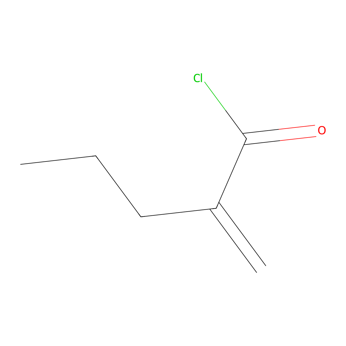 2-methylidenepentanoyl Chloride molecular structure, CAS 78450-85-8