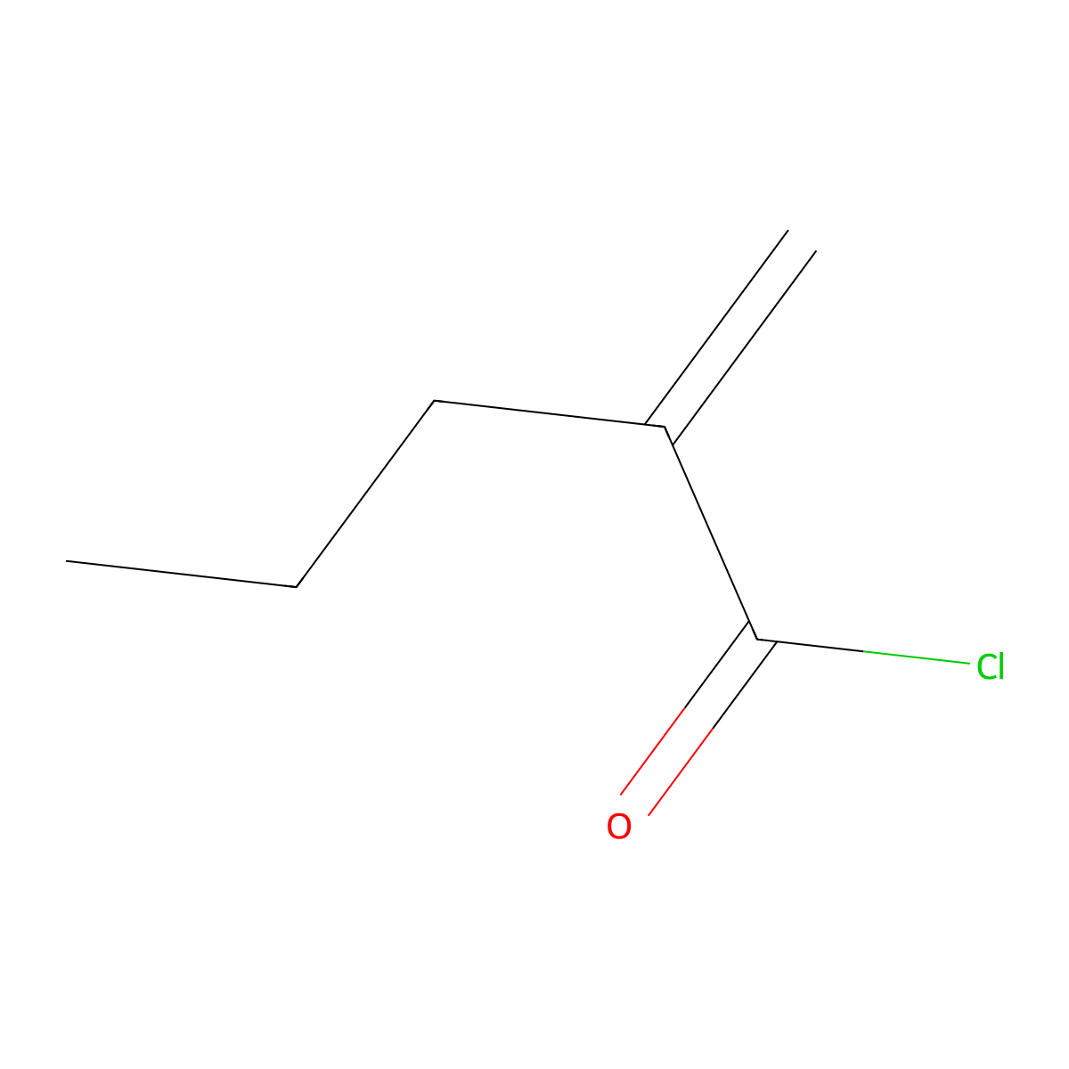 2-methylidenepentanoyl Chloride molecular structure, CAS 78450-85-8