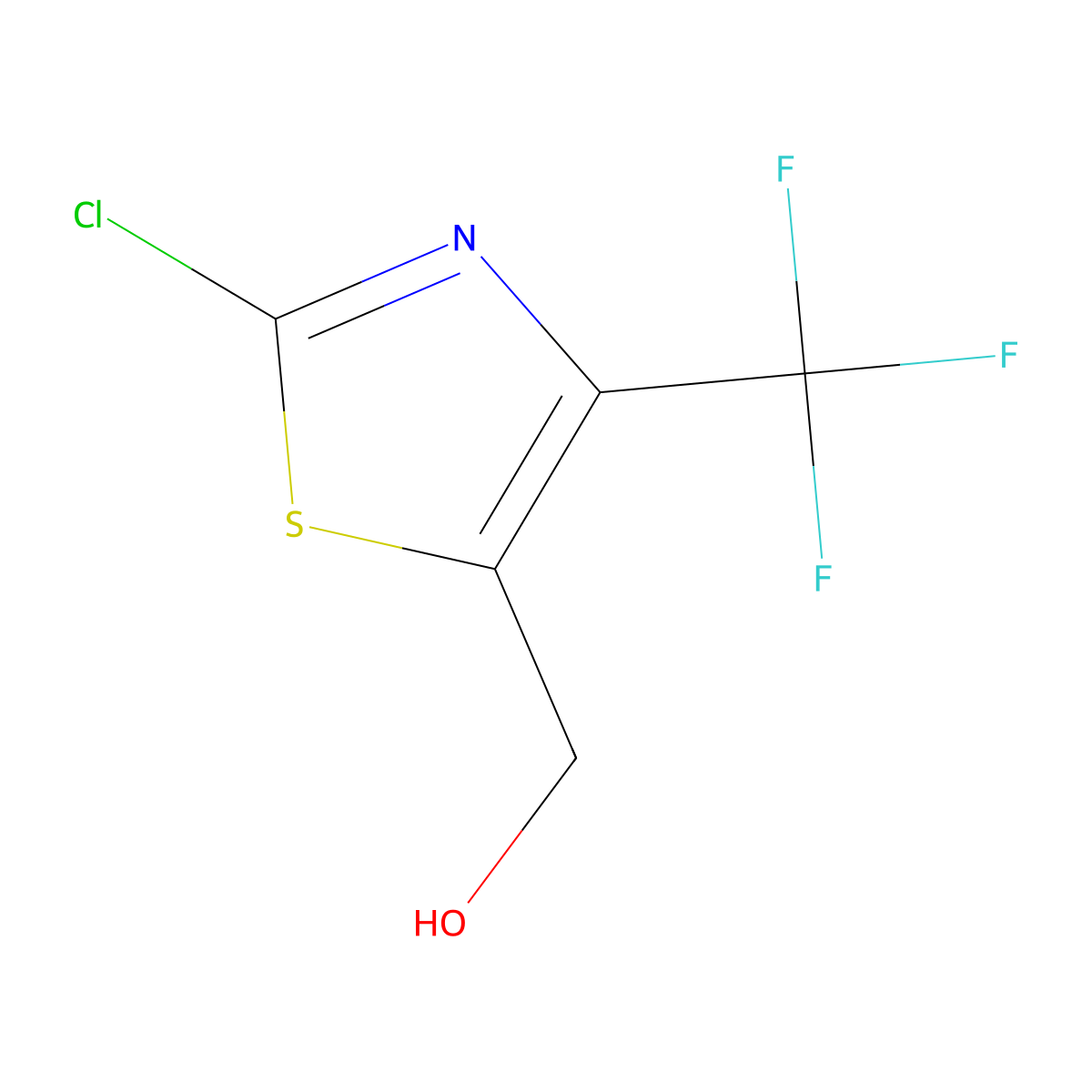 (2-Chloro-4-(trifluoromethyl)thiazol-5-yl)methanol molecular structure, CAS 78450-97-2