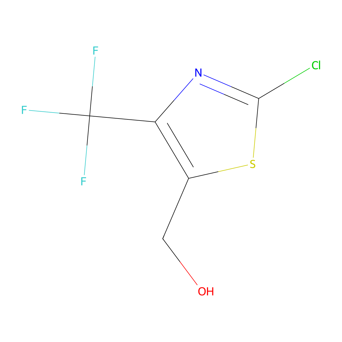 (2-Chloro-4-(trifluoromethyl)thiazol-5-yl)methanol molecular structure, CAS 78450-97-2