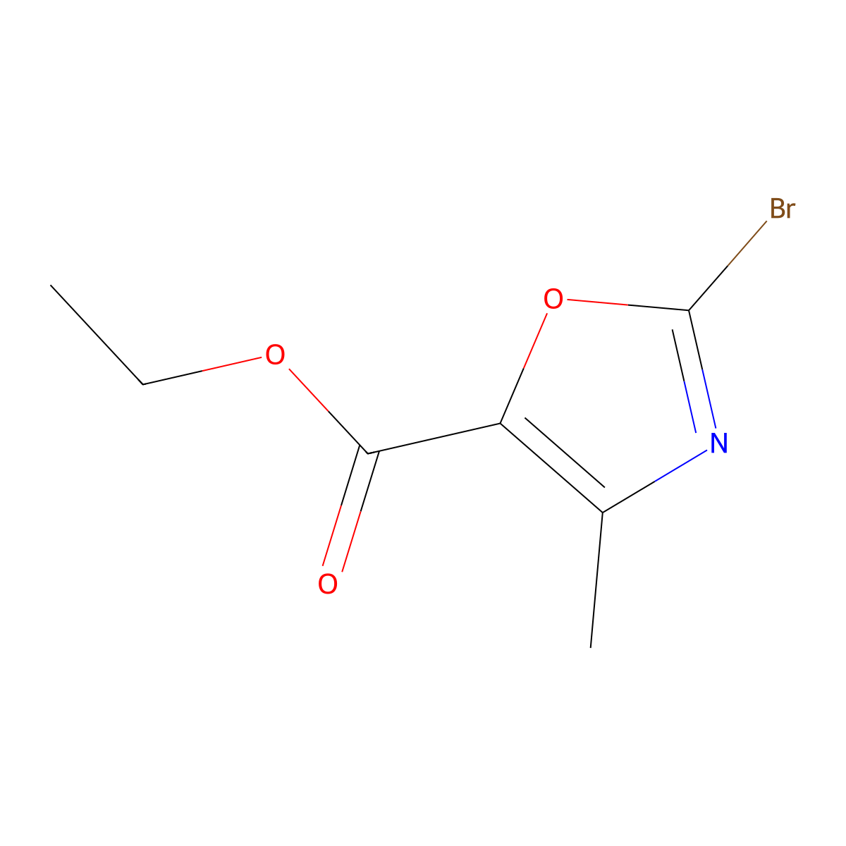 Ethyl 2-bromo-4-methyl-1,3-oxazole-5-carboxylate molecular structure, CAS 78451-13-5