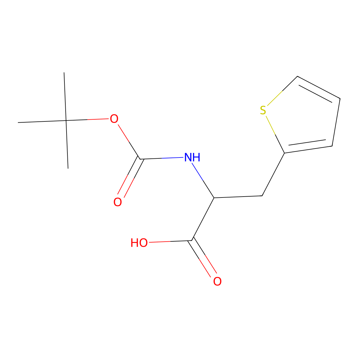 Boc-D-2-thienylalanine molecular structure, CAS 78452-55-8