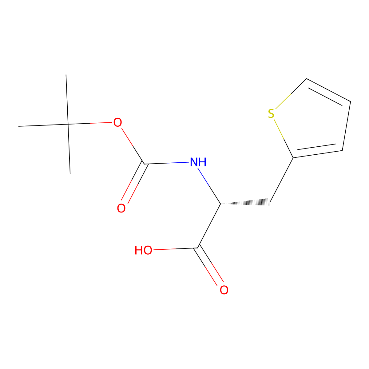 Boc-D-2-thienylalanine molecular structure, CAS 78452-55-8
