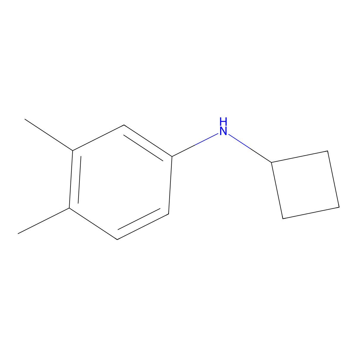 N-cyclobutyl-3,4-dimethylaniline molecular structure, CAS 78455-21-7