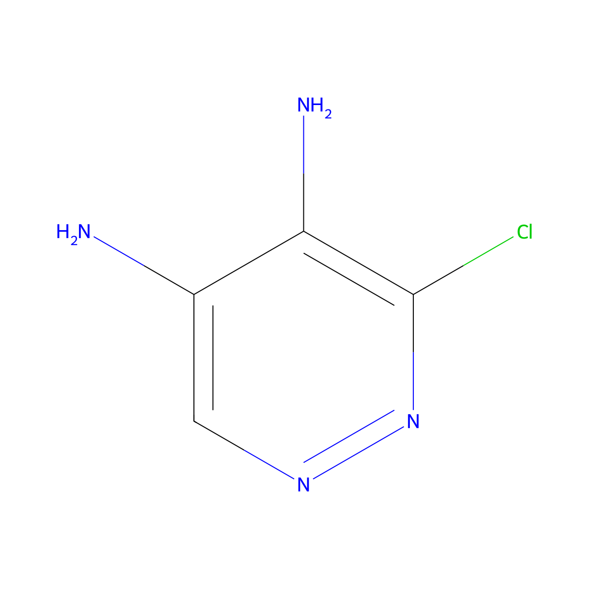 3-Chloropyridazine-4,5-diamine molecular structure, CAS 78460-97-6