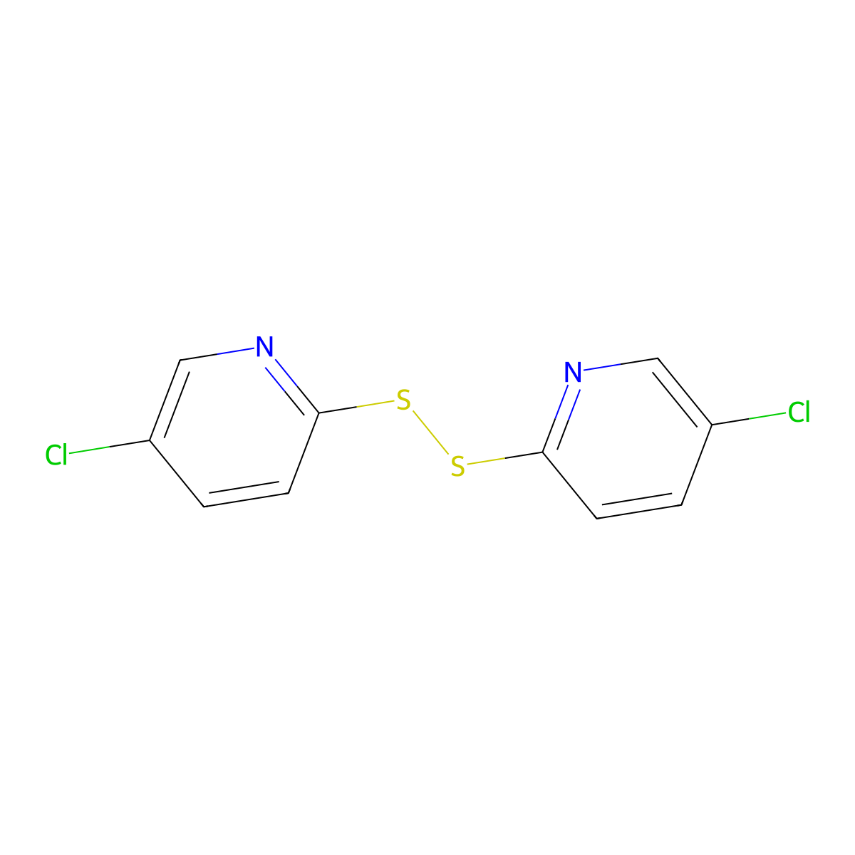 Bis[5-chloropyridin-2-yl] disulfide molecular structure, CAS 78465-85-7