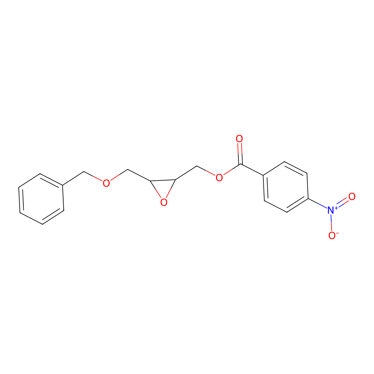 ((2R,3S)-3-((Benzyloxy)methyl)oxiran-2-yl)methyl 4-nitrobenzoate molecular structure, CAS 78469-86-0