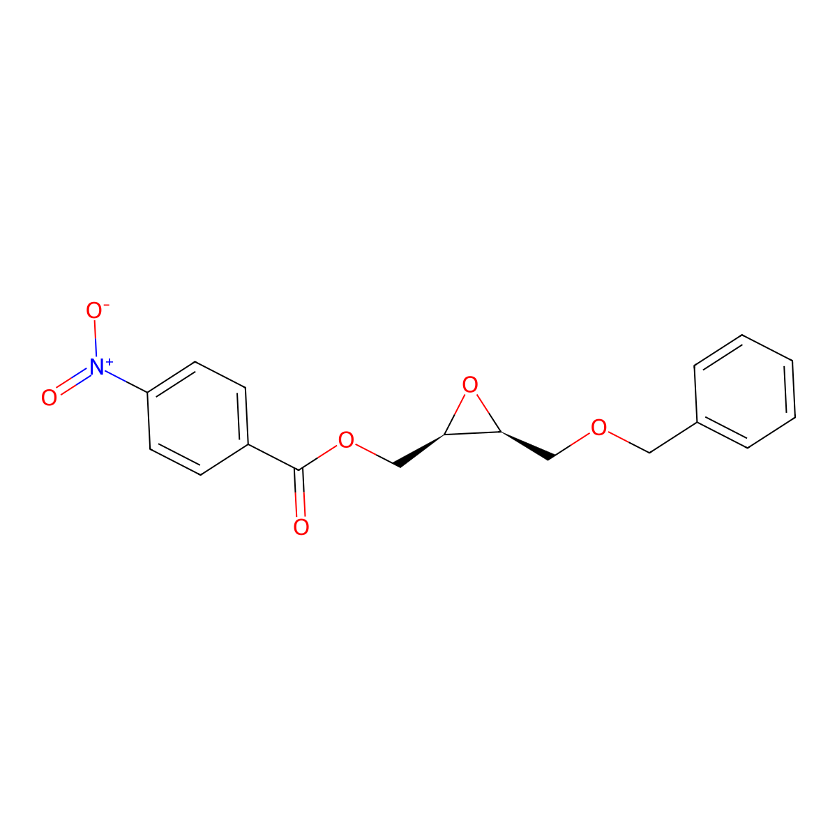 ((2R,3S)-3-((Benzyloxy)methyl)oxiran-2-yl)methyl 4-nitrobenzoate molecular structure, CAS 78469-86-0