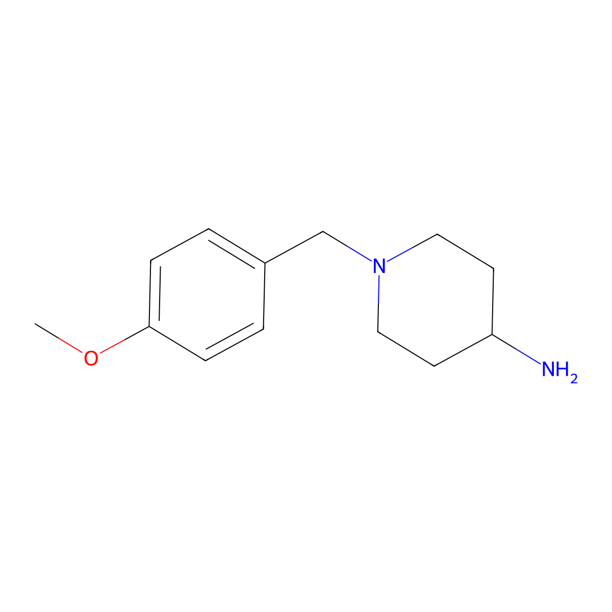 1-(4-Methoxybenzyl)piperidin-4-amine molecular structure, CAS 78471-35-9