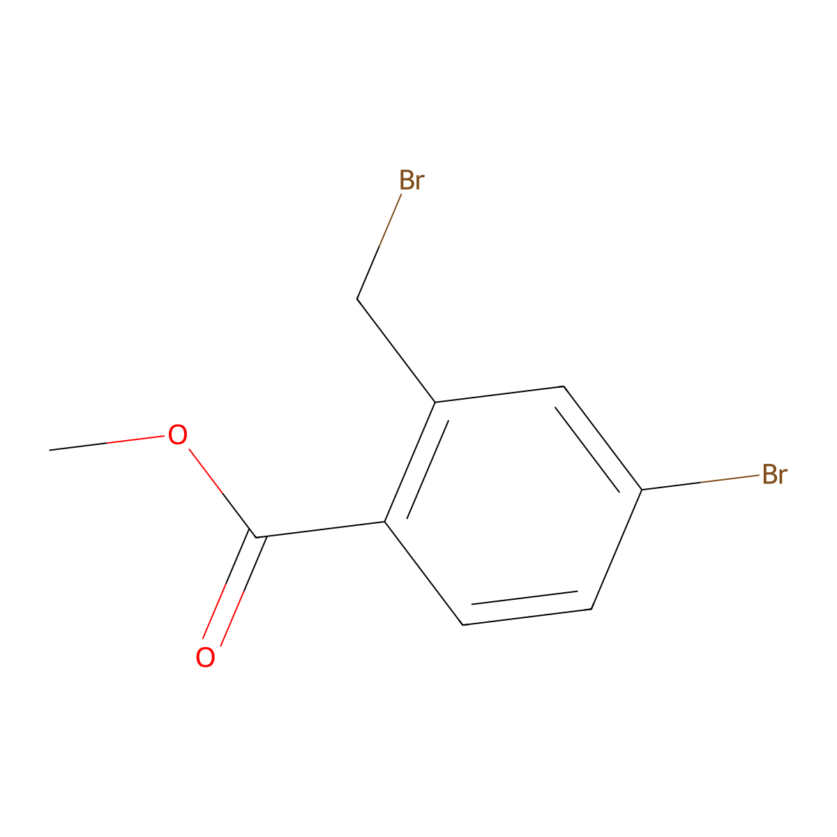 Methyl 4-bromo-2-(bromomethyl)benzoate molecular structure, CAS 78471-43-9