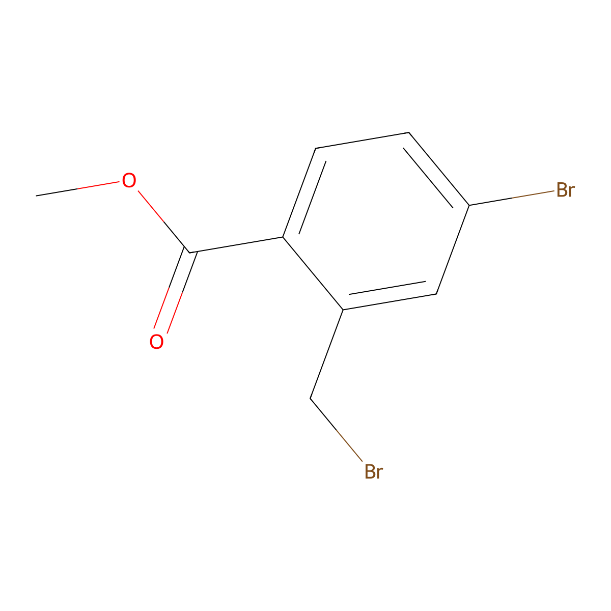 Methyl 4-bromo-2-(bromomethyl)benzoate molecular structure, CAS 78471-43-9