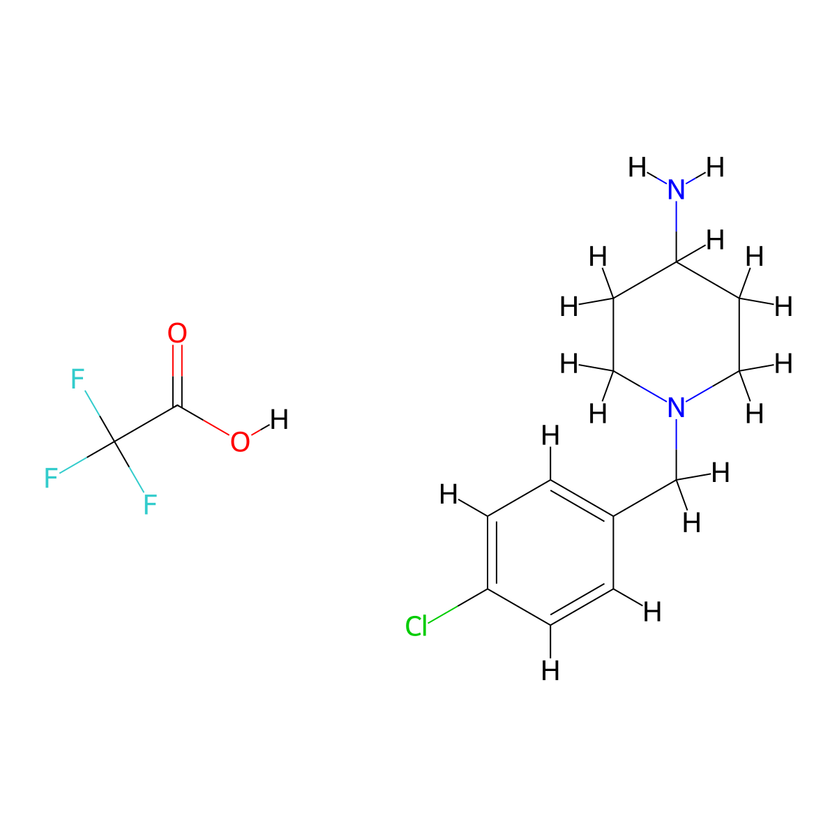 1-(4-Chlorobenzyl)piperidin-4-amine 2,2,2-trifluoroacetate molecular structure, CAS 78471-44-0