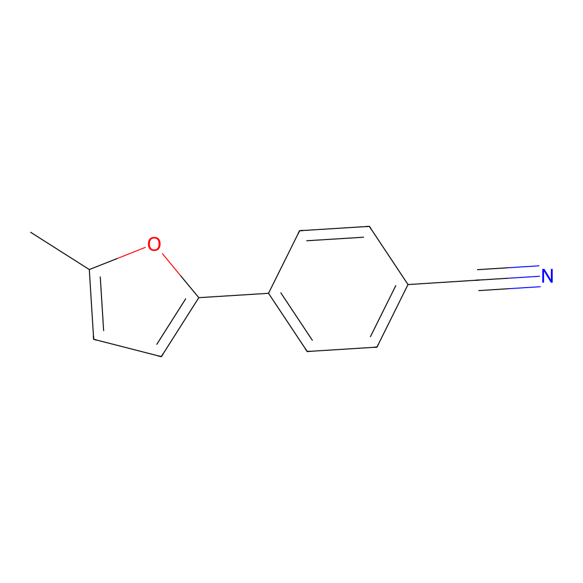 4-(5-Methylfuran-2-yl)benzonitrile molecular structure, CAS 78477-43-7