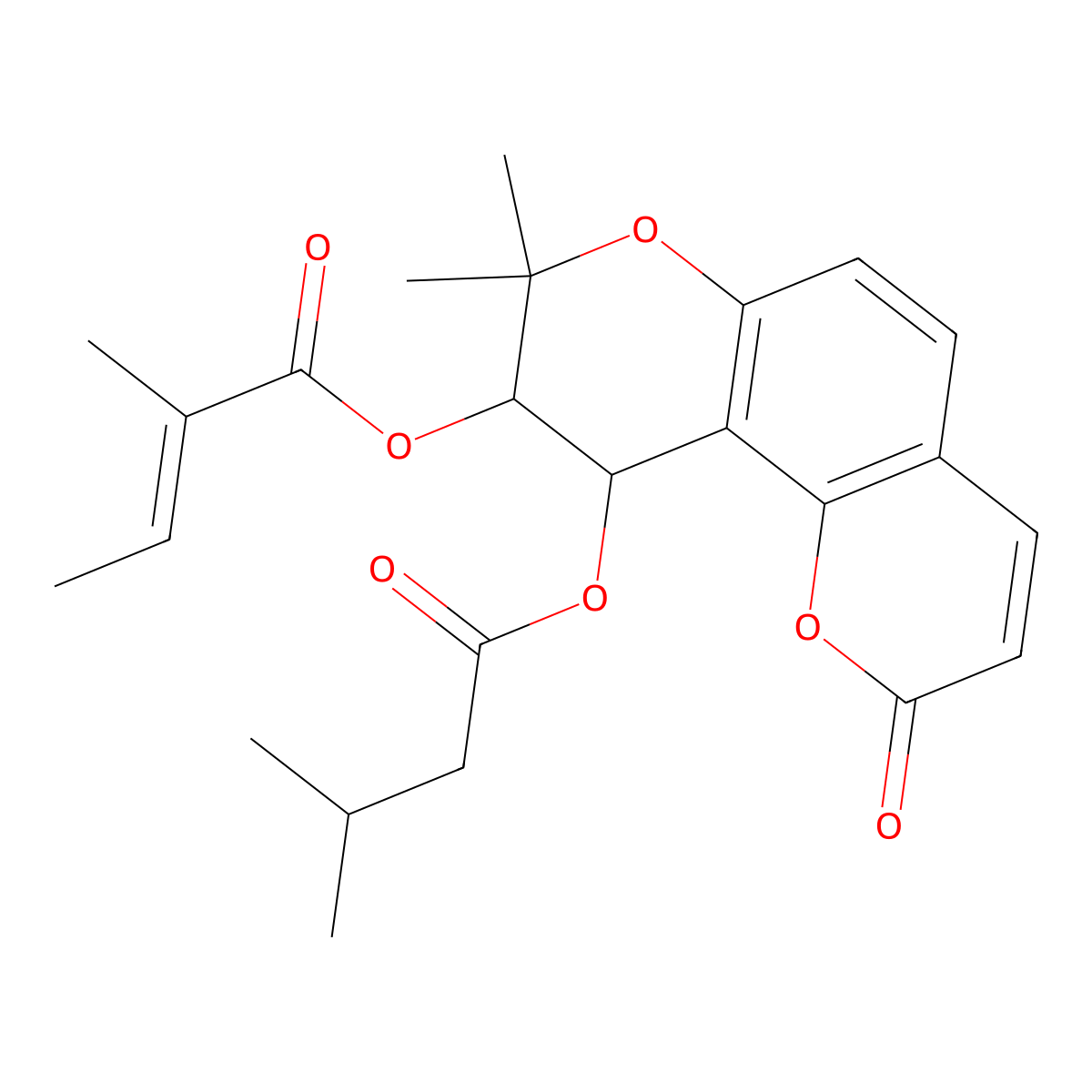 Praeruptorin E molecular structure, CAS 78478-28-1