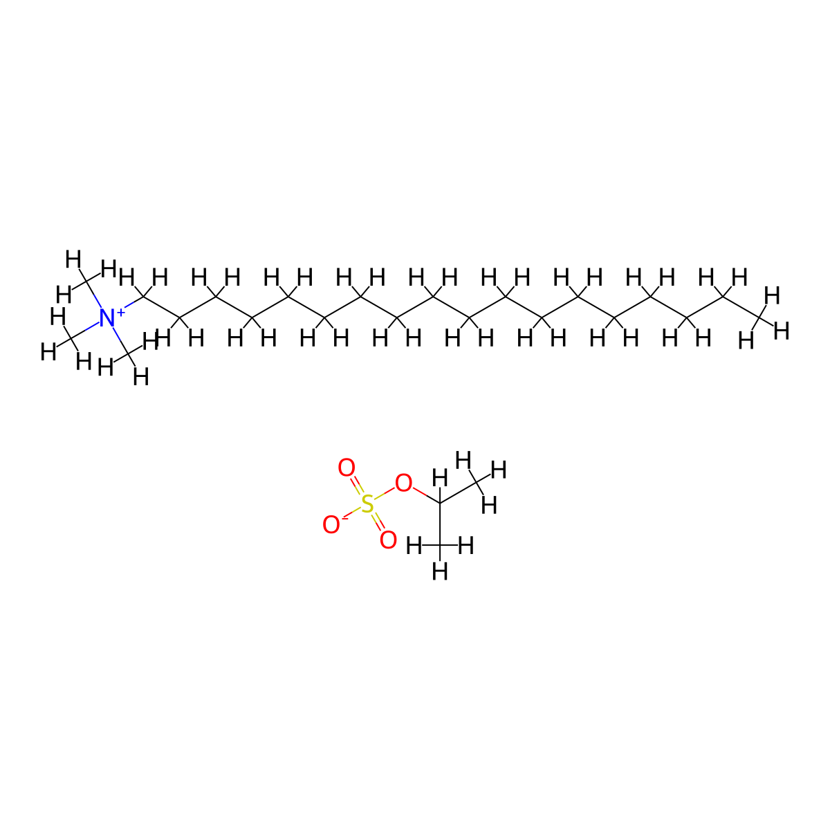 1-Octadecanaminium, N,N,N-trimethyl-, 1-methylethyl sulfate (1:1) molecular structure, CAS 78480-18-9