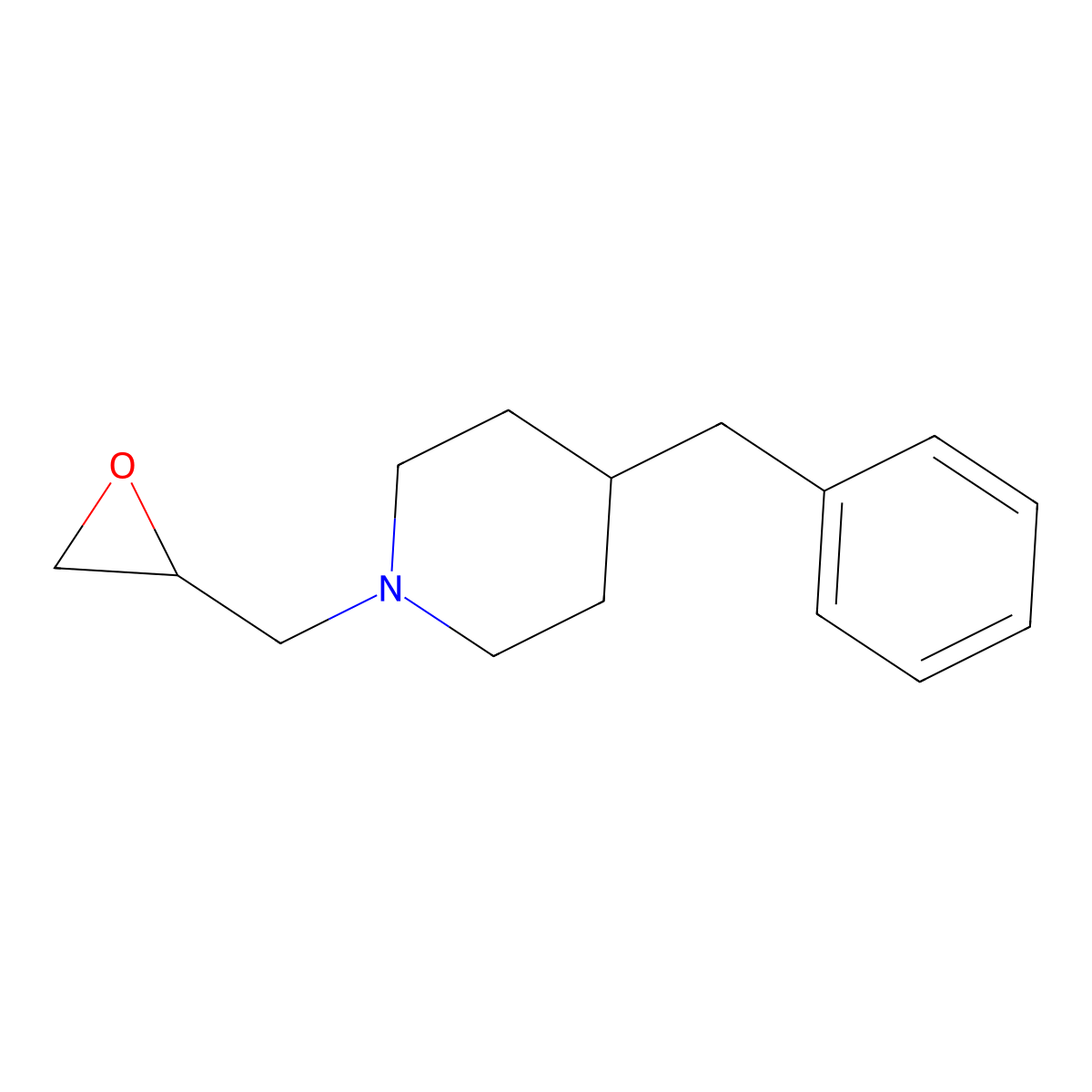 4-Benzyl-1-(oxiran-2-ylmethyl)piperidine molecular structure, CAS 78484-00-1