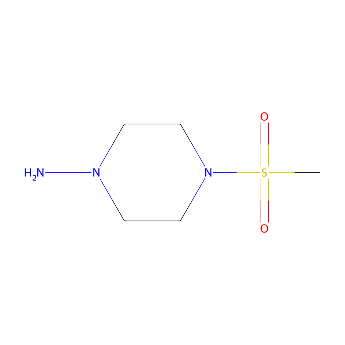 4-Methanesulfonylpiperazin-1-amine molecular structure, CAS 78484-45-4