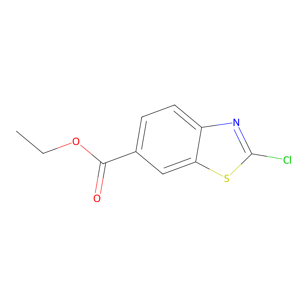 Ethyl 2-chloro-1,3-benzothiazole-6-carboxylate molecular structure, CAS 78485-37-7